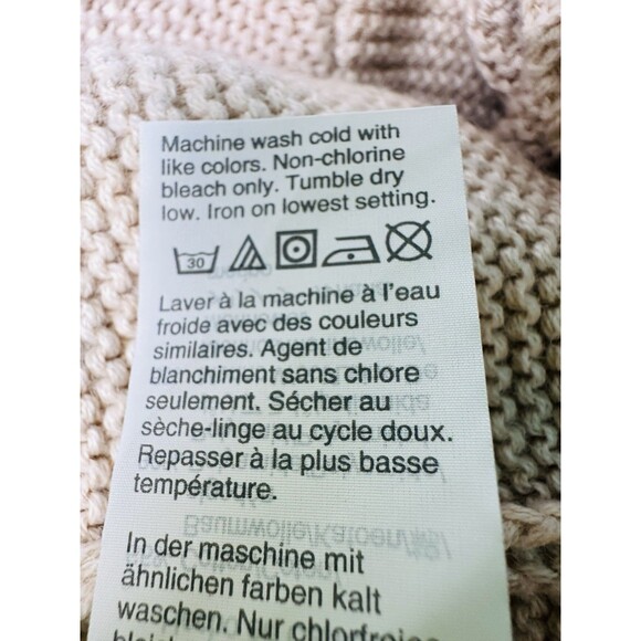 J. Crew Factory *NEW* Merino Wool Cotton Nylon Turtleneck Beige Sweater Women S - Picture 8 of 11